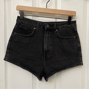 FOREVER 21 Los Angeles Black Jean Shorts Waist 26